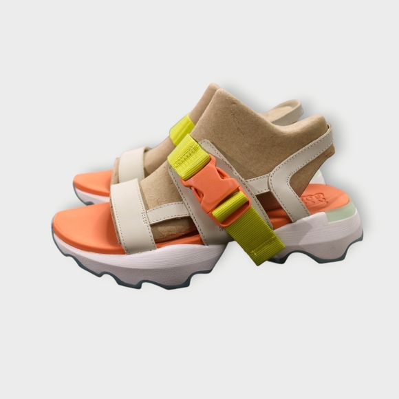 Women's Sandals SOREL Kinetic™ Impact Sling Chalk, Paradiso Peach Size US 7 New - Picture 2 of 7